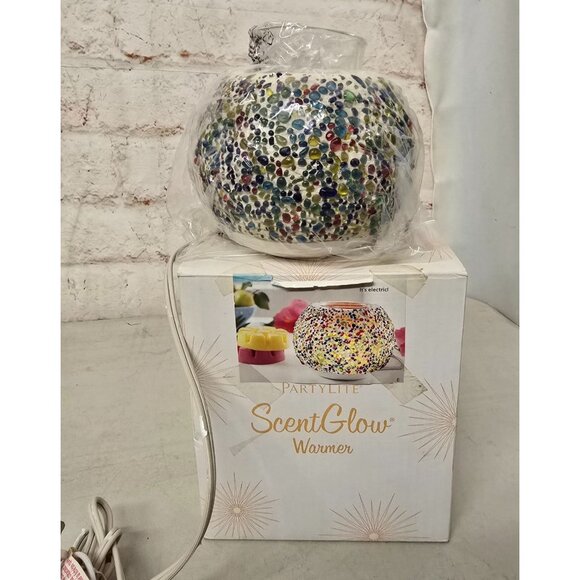 Partylite Scentglow Electric Warmer Confetti Multicolor Mosaic Design - Picture 2 of 6